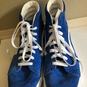 Blue Suede High Top Vans
